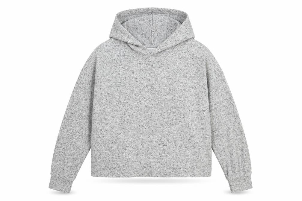 H&M Womens Grey Polyester Pullover Hoodie Size 12 Pullover