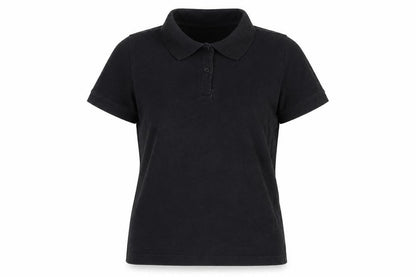 Preworn Womens Black Cotton Basic Polo Size M Collared