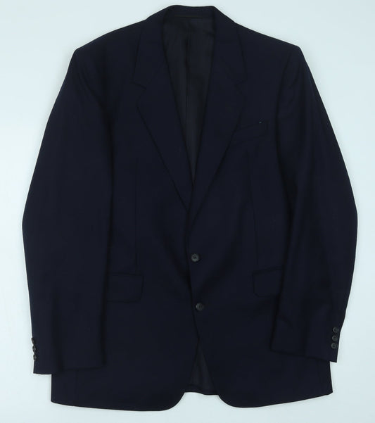 Preworn Mens Blue Viscose Jacket Blazer Size 42
