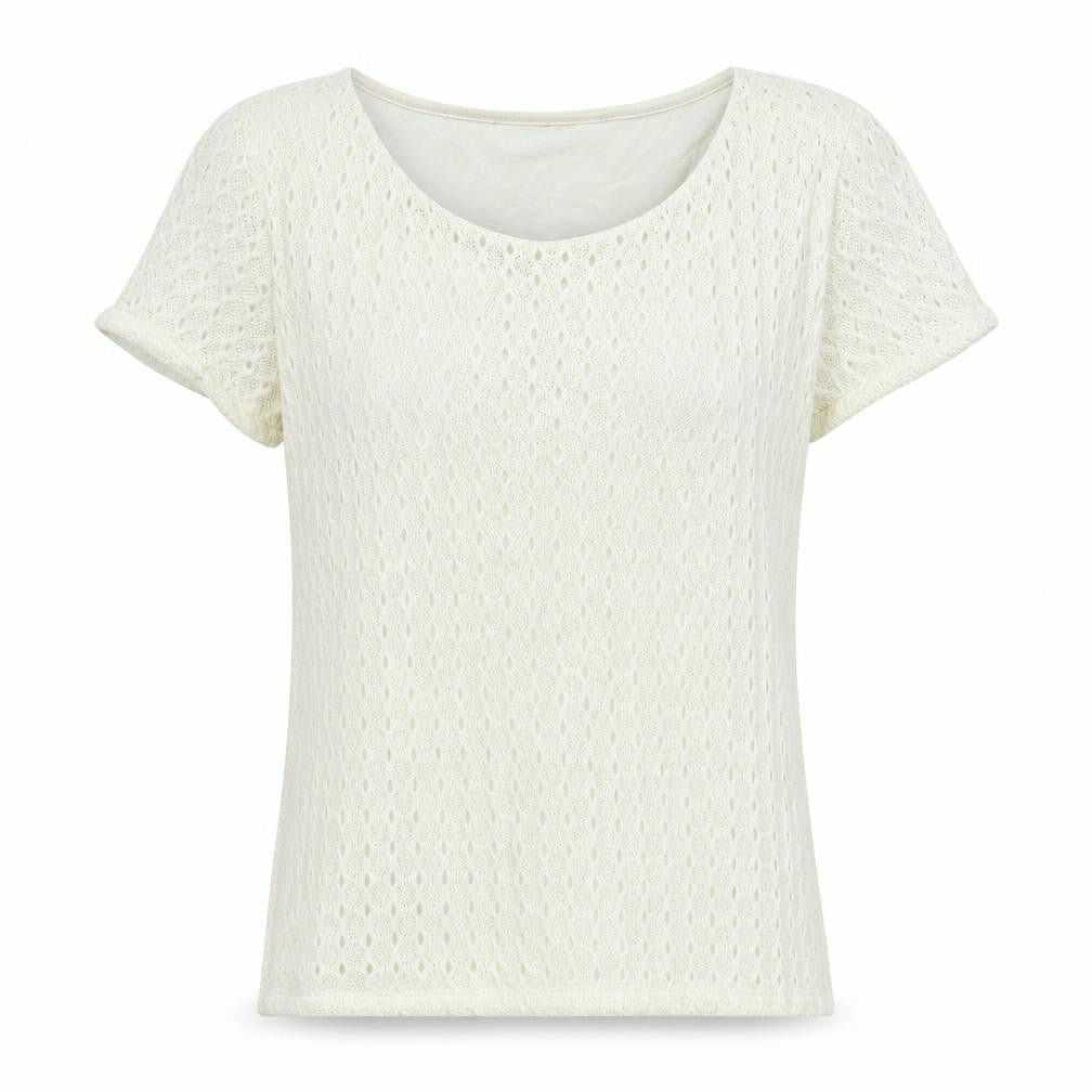 Debenhams Womens White Viscose Basic T-Shirt Size 12 Scoop Neck