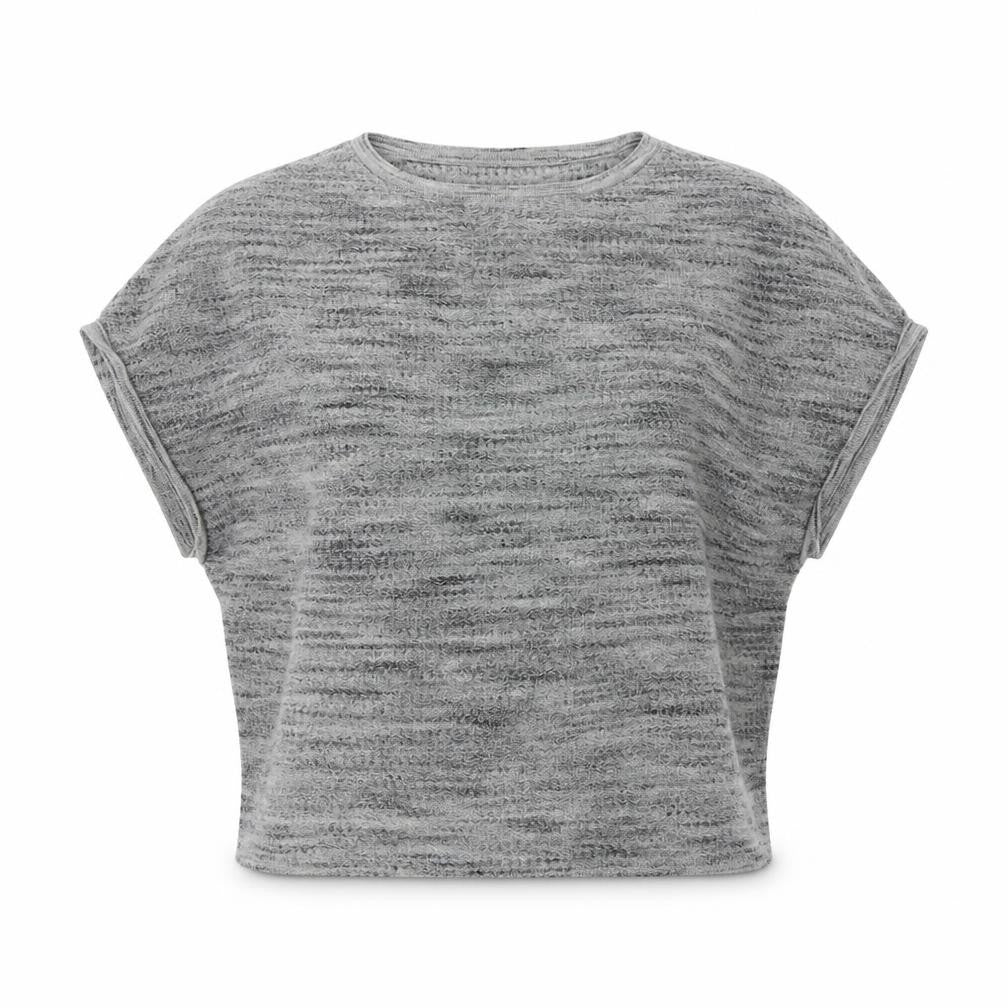 Nicole Miller Womens Grey Round Neck Wool Pullover Jumper Size M