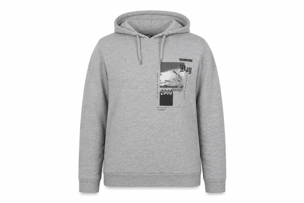 Topman Womens Grey Cotton Pullover Hoodie Size 2XS Pullover