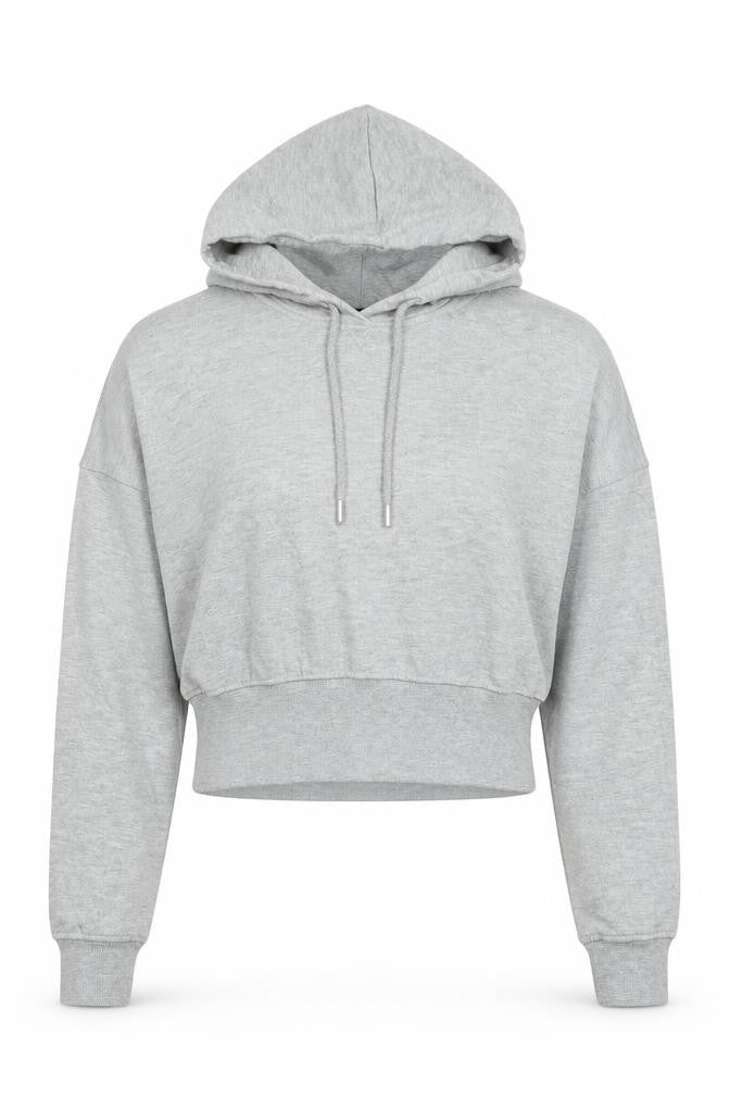 PRETTYLITTLETHING Womens Grey Cotton Pullover Hoodie Size S Pullover