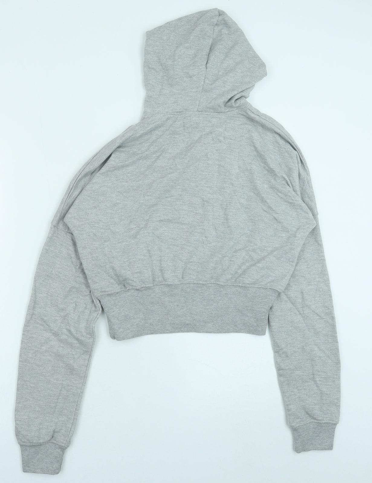 PRETTYLITTLETHING Womens Grey Cotton Pullover Hoodie Size S Pullover