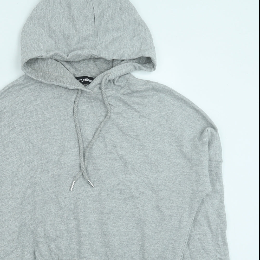 PRETTYLITTLETHING Womens Grey Cotton Pullover Hoodie Size S Pullover