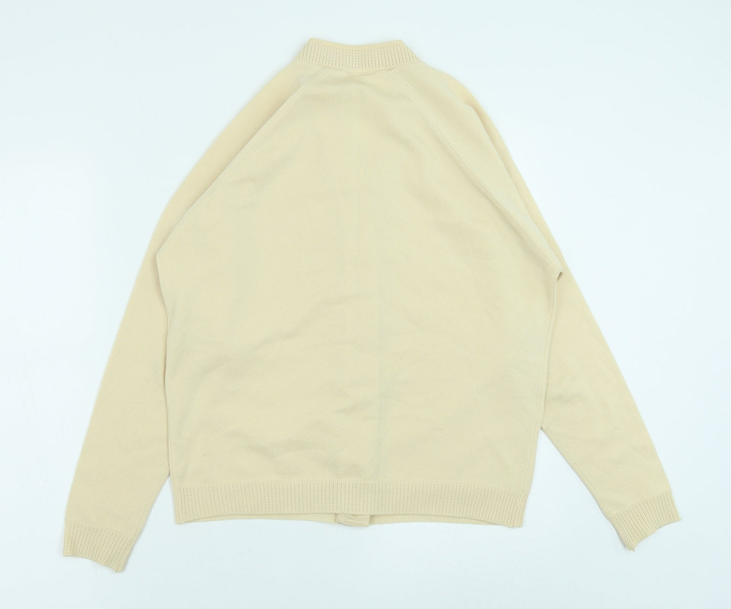 Marks and Spencer Womens Yellow V-Neck Polyester Cardigan Jumper Size 18