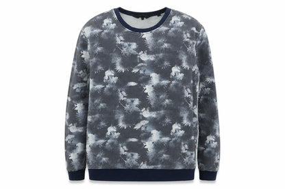 !Solid Womens Blue Geometric Polyester Pullover Sweatshirt Size S Pullover