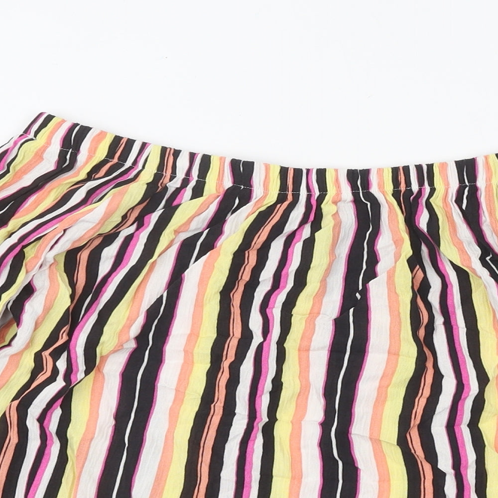 Select Womens Multicoloured Striped Viscose Basic Blouse Size 12 Off the Shoulder