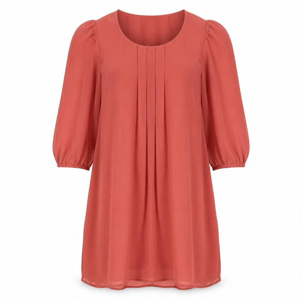 New Look Womens Red Viscose Trapeze & Swing Size 10 Boat Neck Pullover