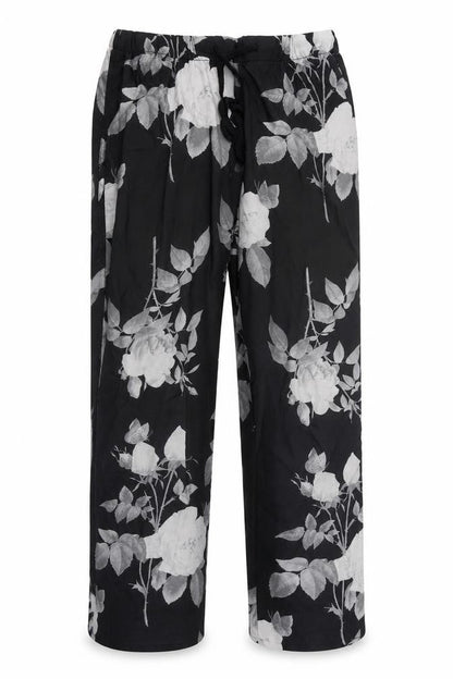 Next Womens Black Geometric Polyester Trousers Size 8 Regular