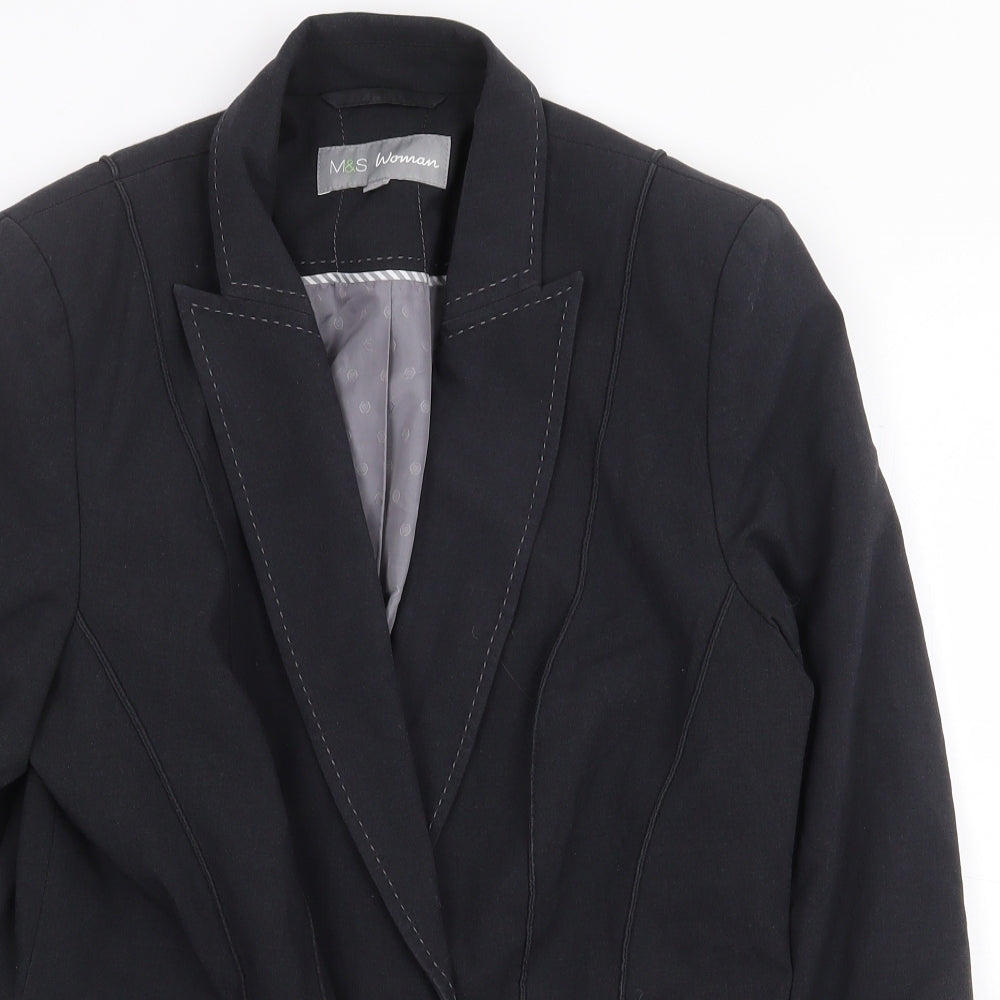 Marks & Spencer Womens Grey Jacket Size 14 Button