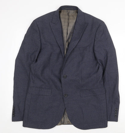Next Mens Blue Polyester Jacket Blazer Size 38