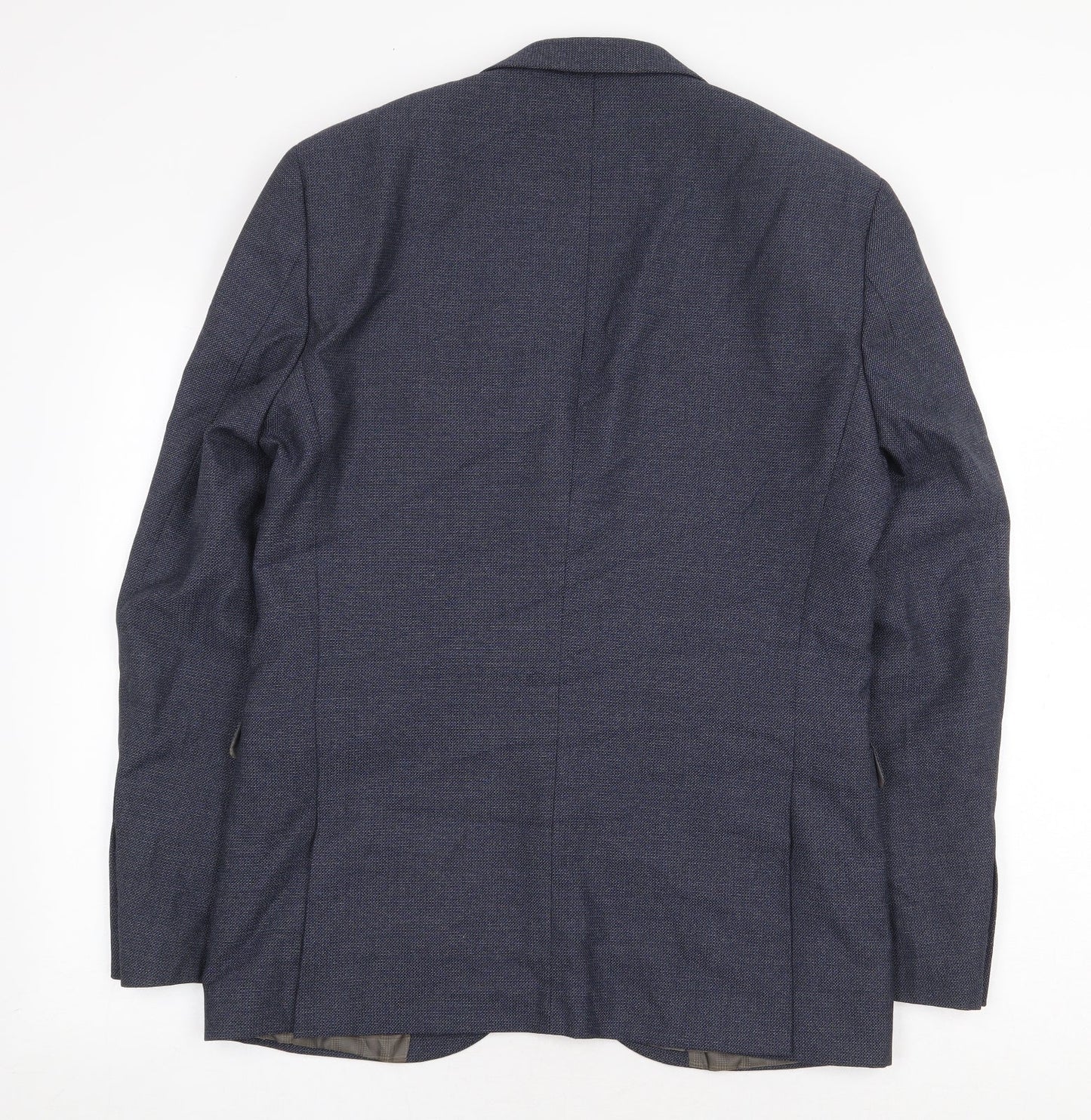 NEXT Mens Blue Polyester Jacket Blazer Size 38