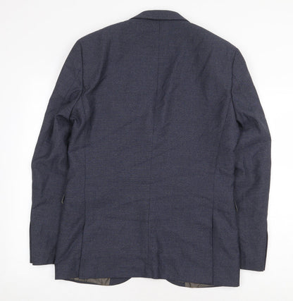 Next Mens Blue Polyester Jacket Blazer Size 38