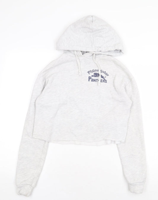 Topshop Womens Grey Polyester Pullover Hoodie Size 4 Pullover - Philadelphia Panthers
