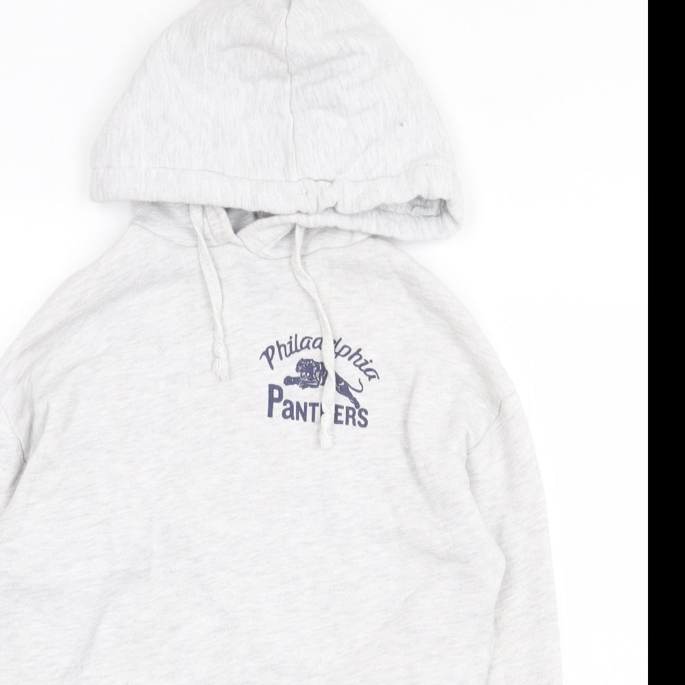 Topshop Womens Grey Polyester Pullover Hoodie Size 4 Pullover - Philadelphia Panthers