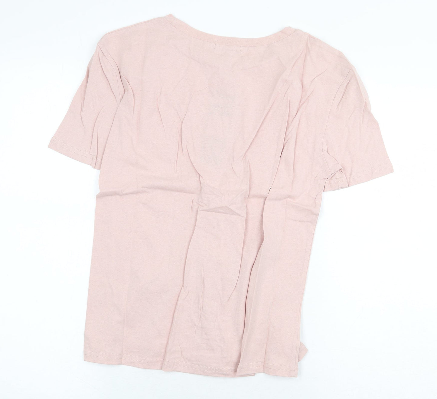 Eight Paris Womens Pink 100% Cotton Basic T-Shirt Size M Round Neck