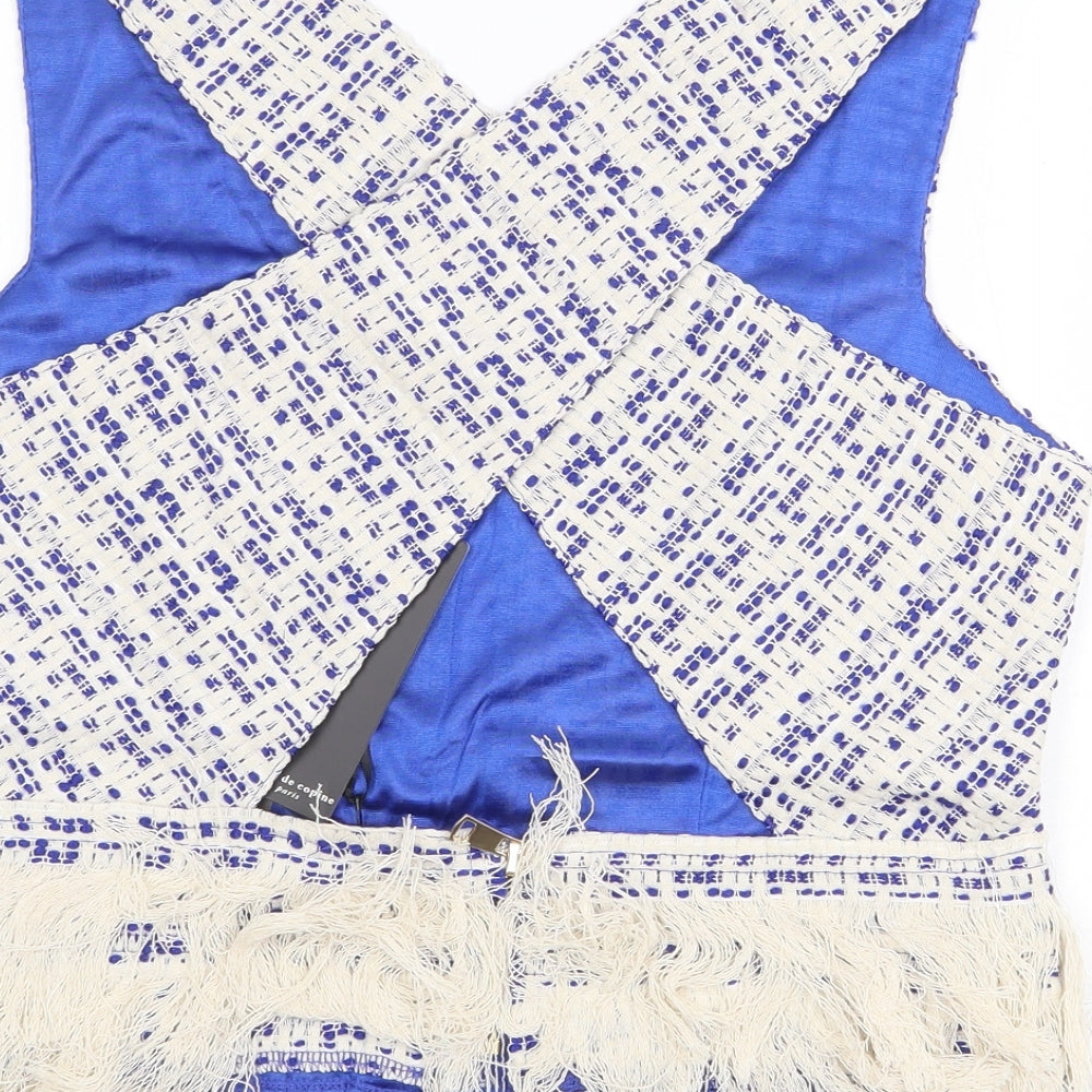 Drole De Copine Womens Multicoloured Polyester Basic Tank Size L V-Neck