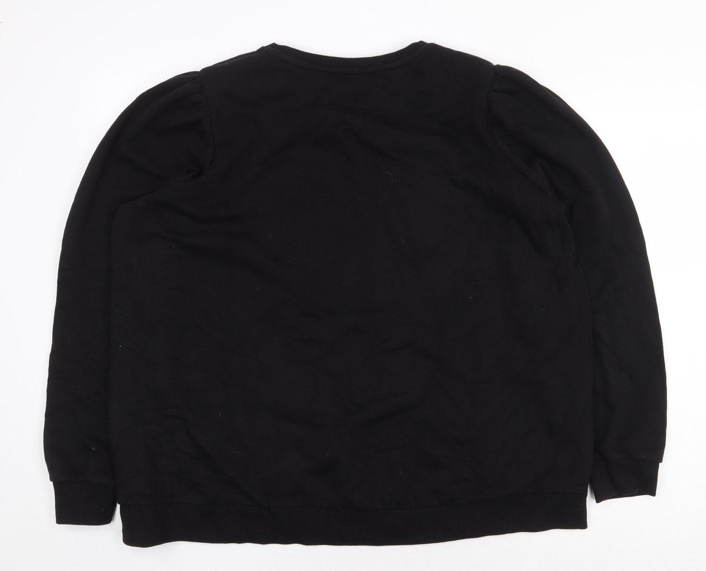 Papaya Womens Black Polyester Pullover Sweatshirt Size 20 Pullover