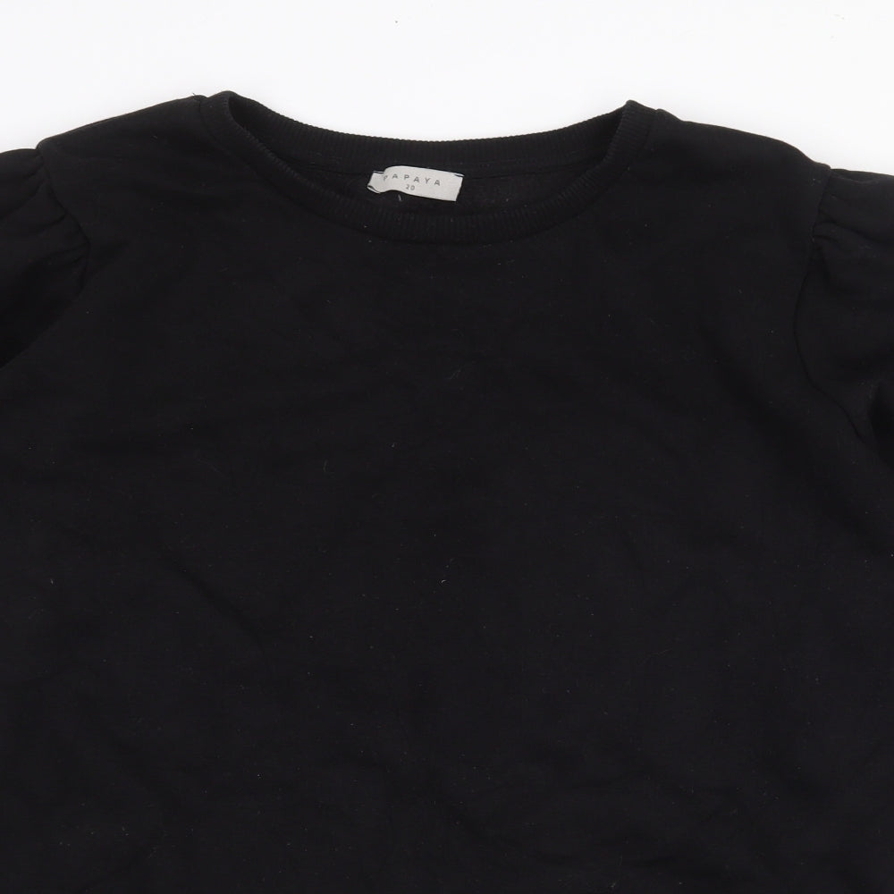 Papaya Womens Black Polyester Pullover Sweatshirt Size 20 Pullover