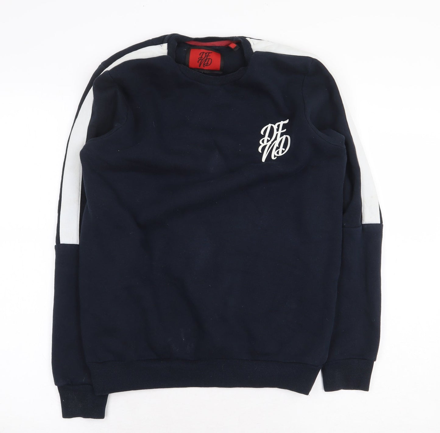 DFND Mens Blue Polyester Pullover Sweatshirt Size S