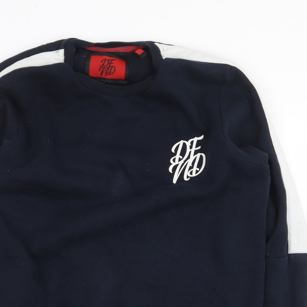 DFND Mens Blue Polyester Pullover Sweatshirt Size S