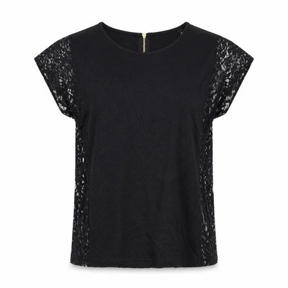 Soaked in Luxury Womens Black Viscose Basic Blouse Size M Boat Neck