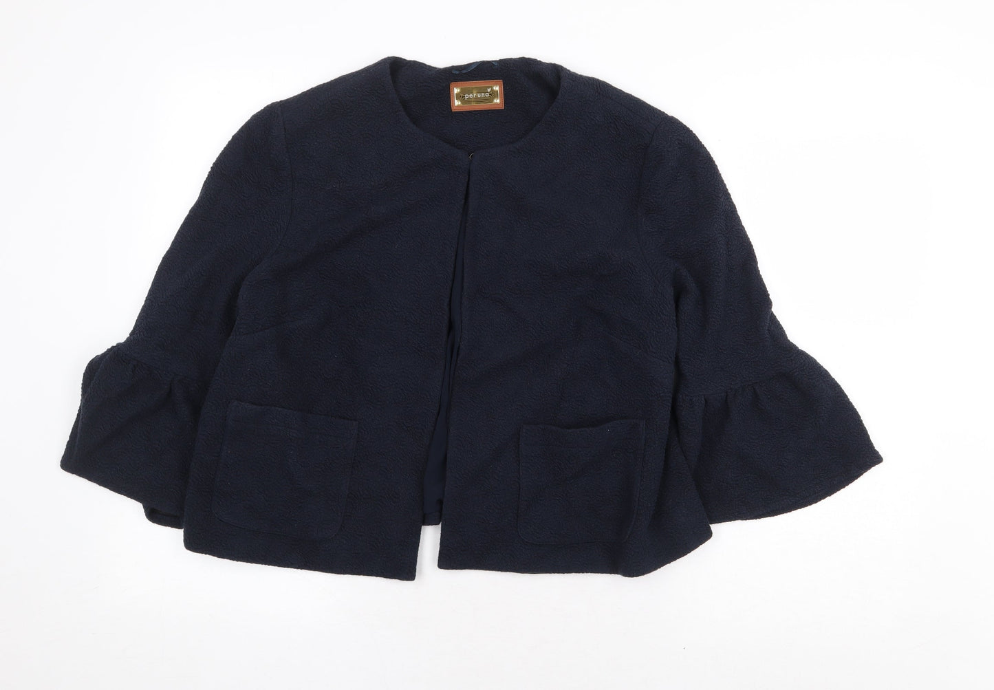 Marks and Spencer Womens Blue Jacket Size 16 Hook & Eye