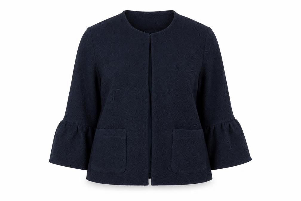 Marks & Spencer Womens Blue Jacket Size 16 Hook & Eye