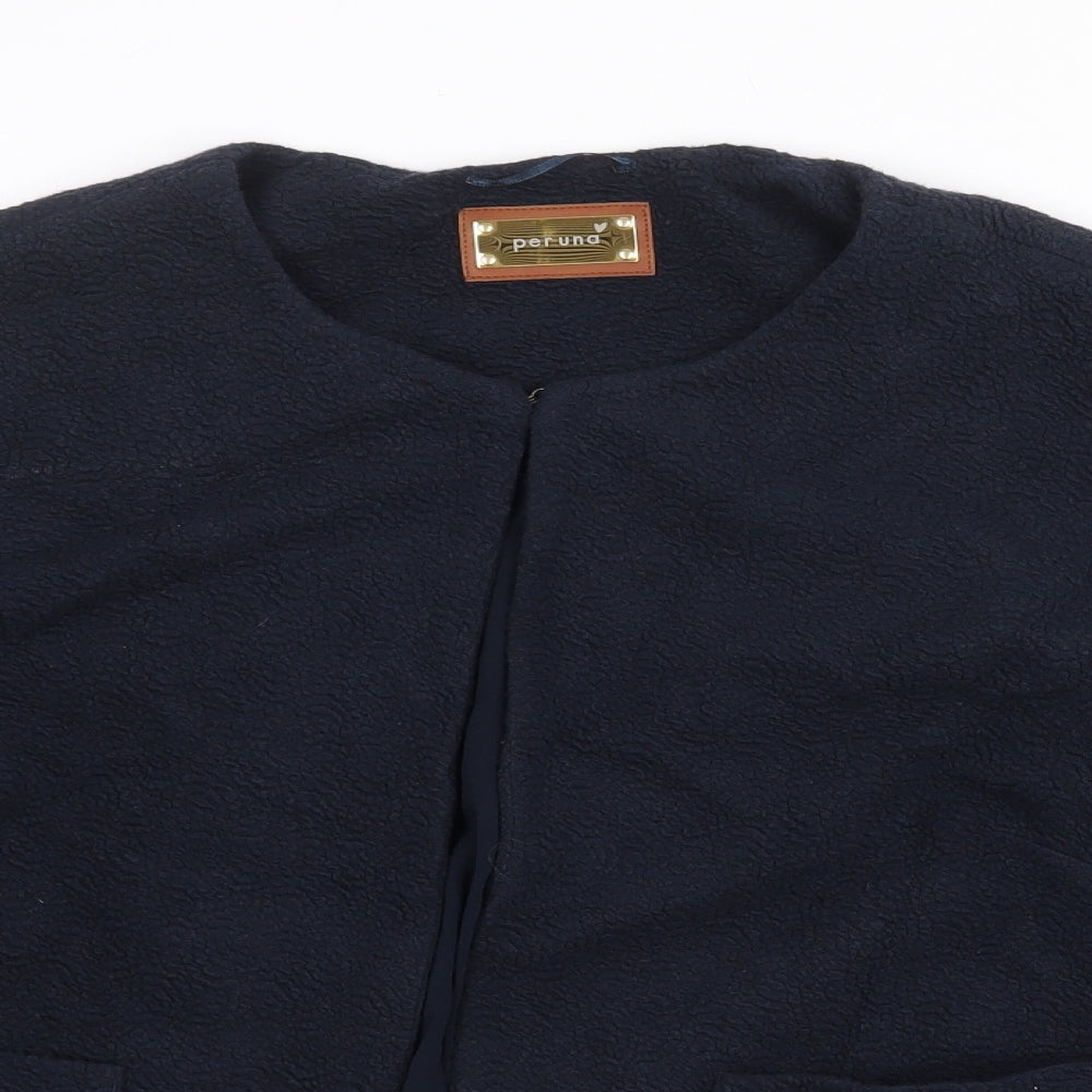 Marks and Spencer Womens Blue Jacket Size 16 Hook & Eye