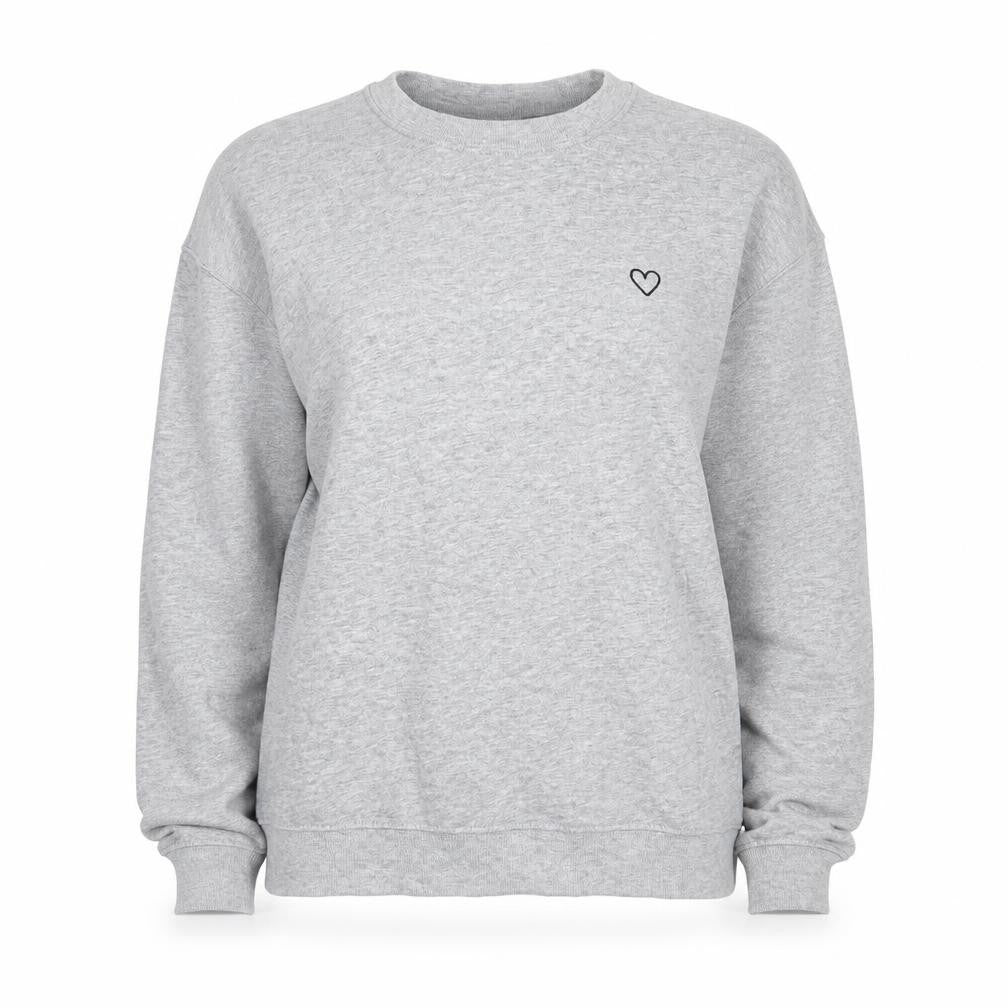 H&M Womens Grey Cotton Pullover Sweatshirt Size M Pullover - Heart