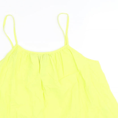 Atmosphere Womens Yellow Polyester Camisole Tank Size 10 Scoop Neck