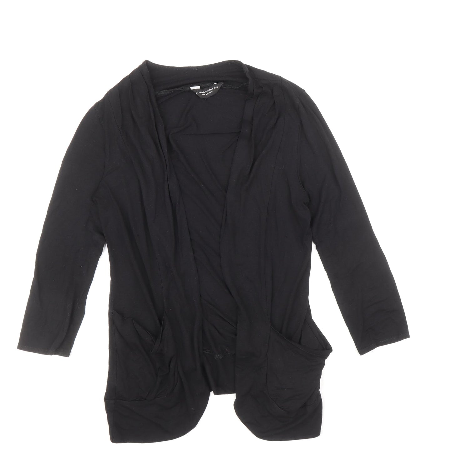 Dorothy Perkins Womens Black V-Neck Polyester Cardigan Jumper Size 10