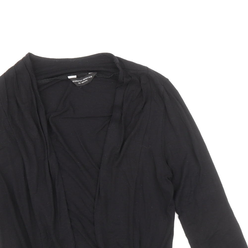 Dorothy Perkins Womens Black V-Neck Polyester Cardigan Jumper Size 10