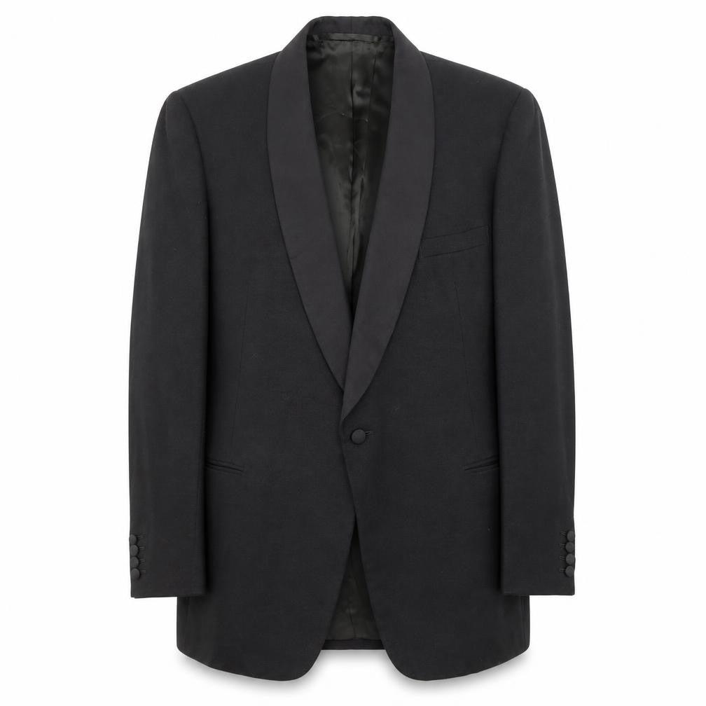 Preworn Mens Blue Polyester Jacket Suit Jacket Size 36