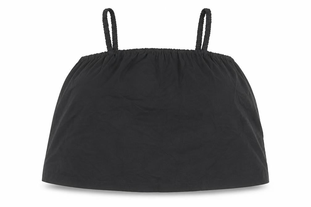 Marks & Spencer Womens Black Cotton Basic Tank Size 24 Square Neck