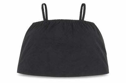 Marks & Spencer Womens Black Cotton Basic Tank Size 24 Square Neck