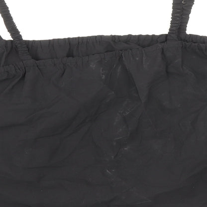 Marks & Spencer Womens Black Cotton Basic Tank Size 24 Square Neck