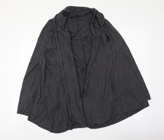 Marks and Spencer Womens Grey V-Neck Viscose Cardigan Jumper Size 8