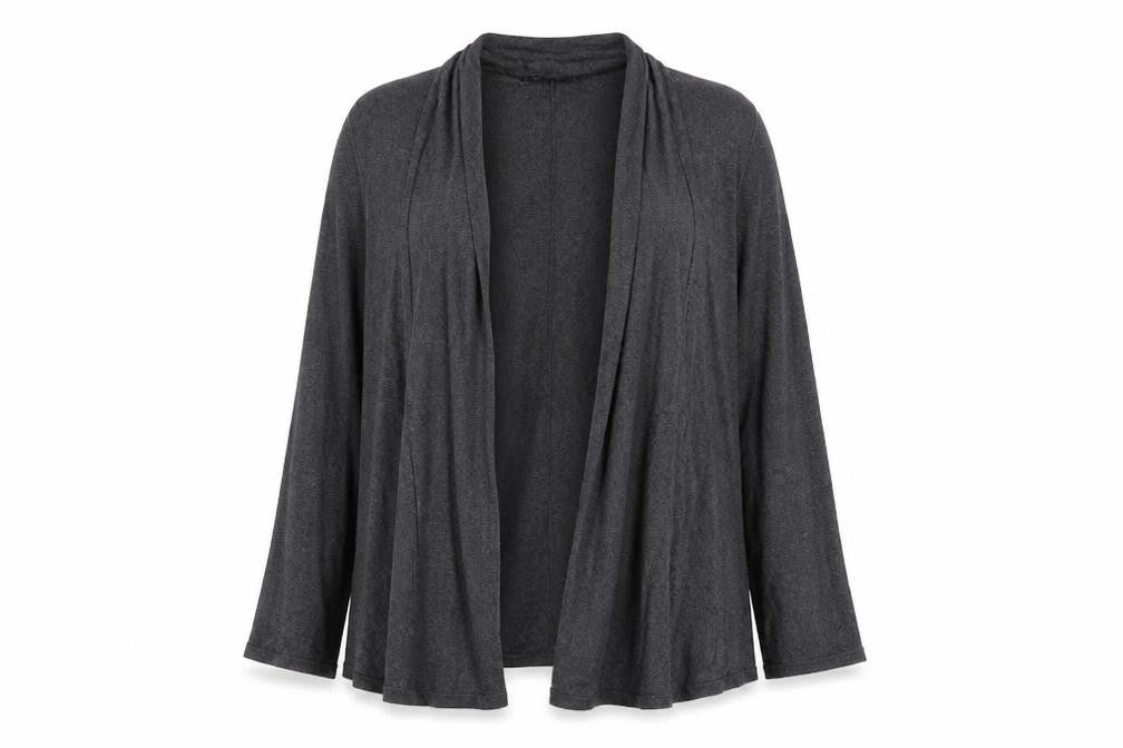 Marks & Spencer Womens Grey V-Neck Viscose Cardigan Jumper Size 8