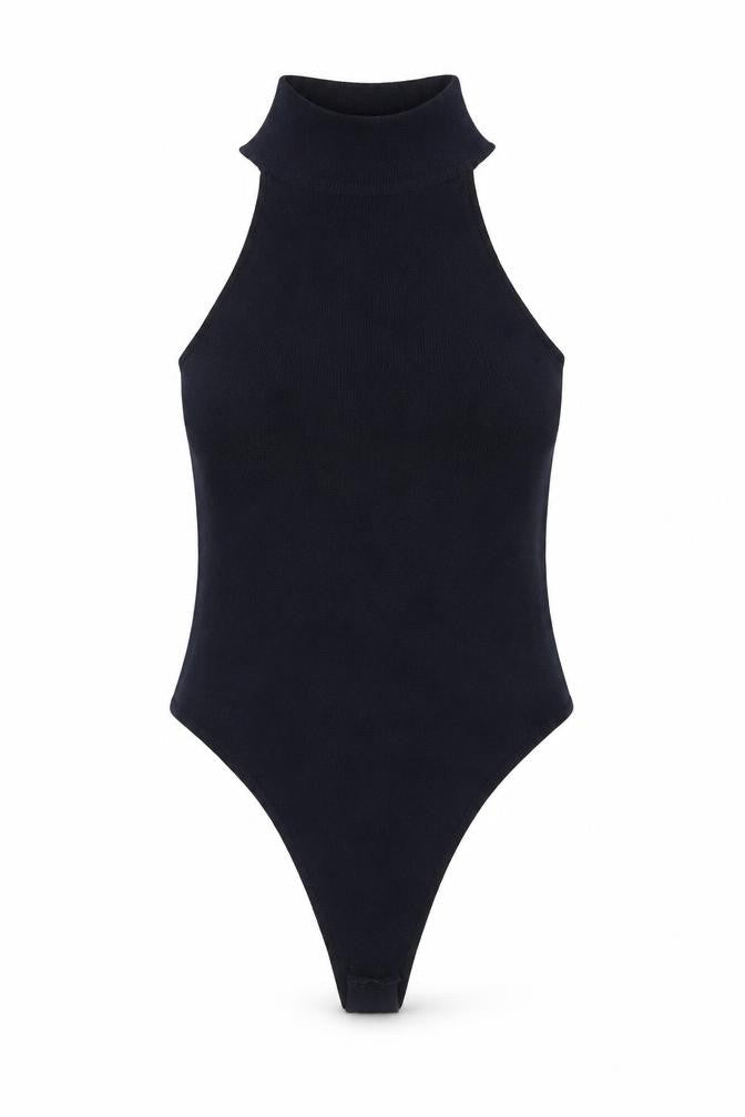 4th & Reckless Womens Blue Viscose Bodysuit One-Piece Size XS Snap