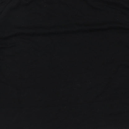 Zara Womens Black V-Neck Polyester Pullover Jumper Size M
