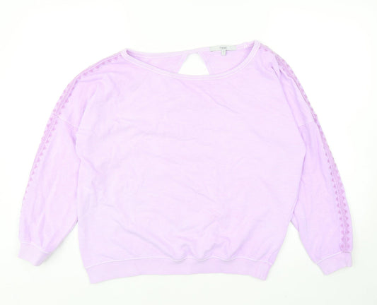 NEXT Womens Purple Cotton Pullover Sweatshirt Size S Pullover