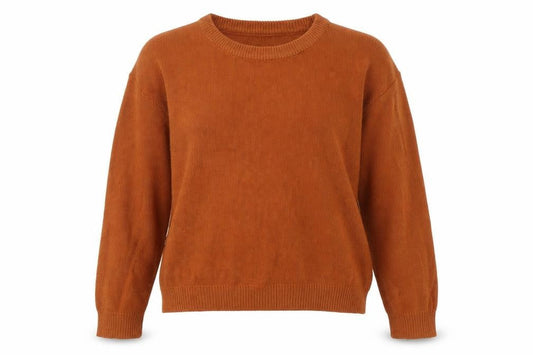 Brave Soul Womens Brown Round Neck Acrylic Pullover Jumper Size S