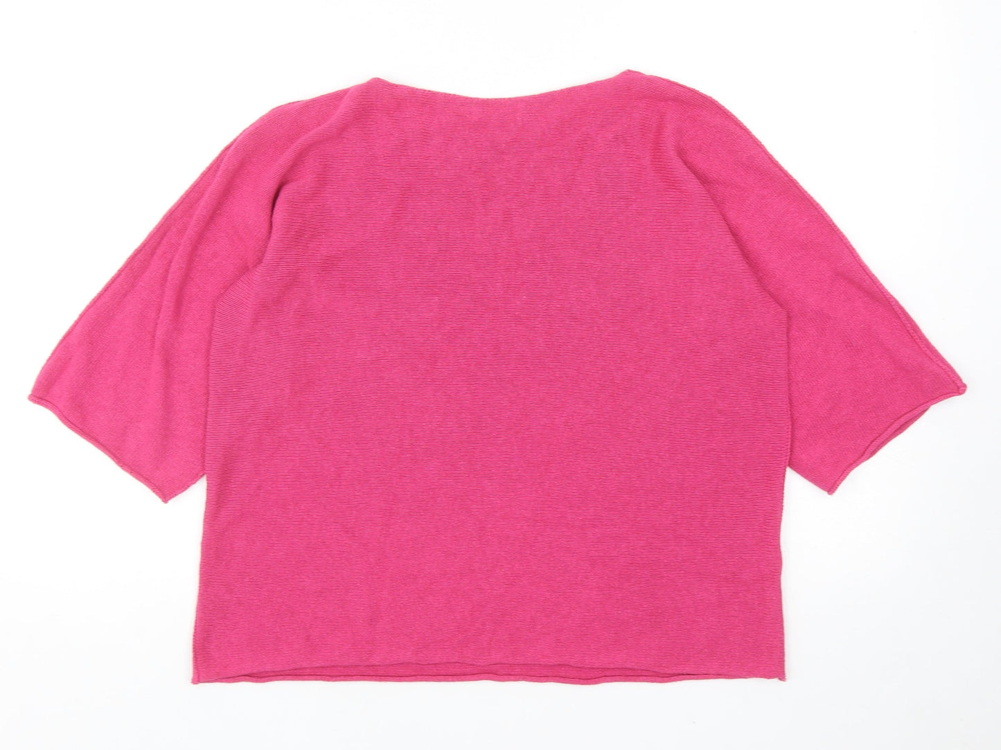 Amanti Womens Pink Boat Neck Acrylic Pullover Jumper Size M - Size M-L