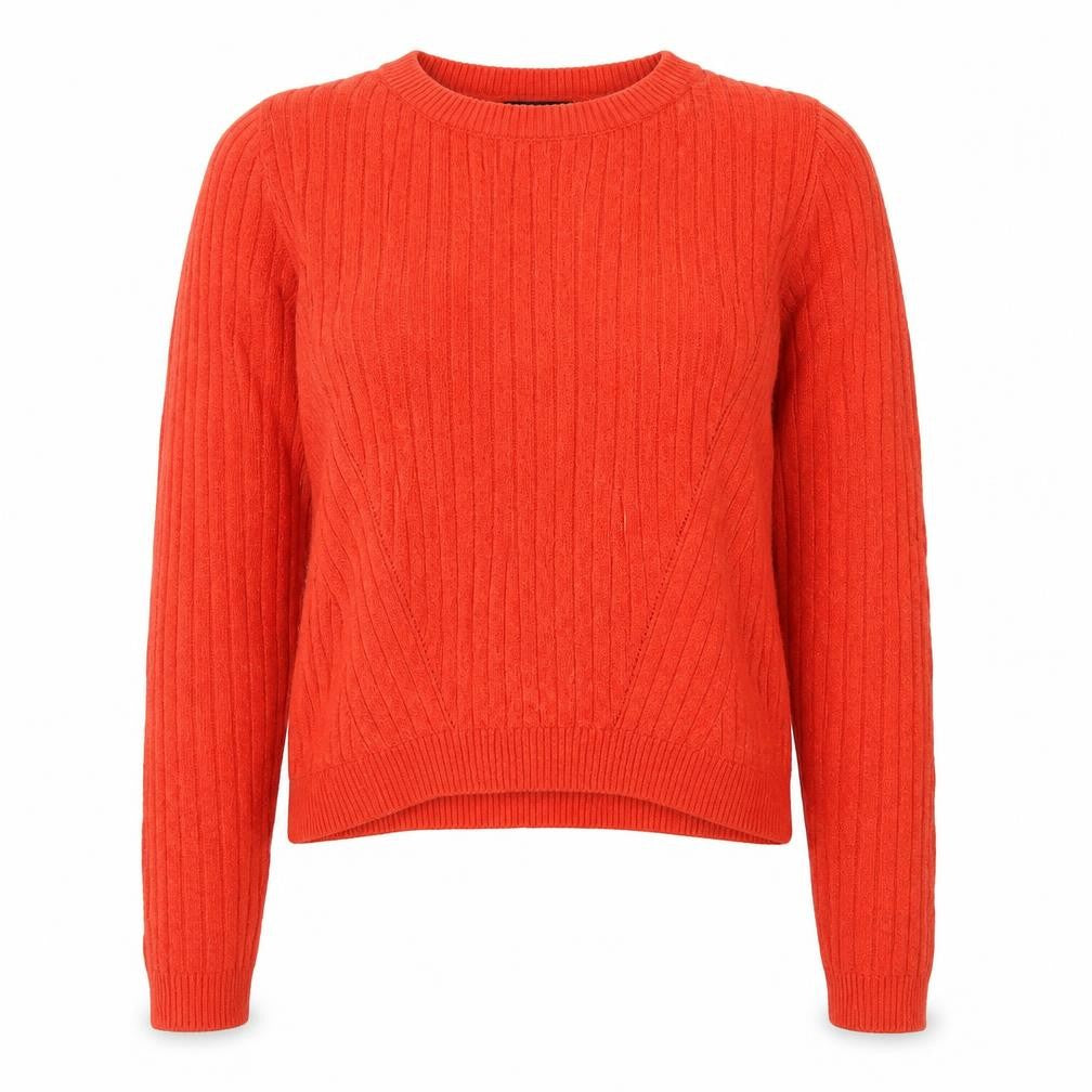 New Look Womens Red Round Neck Viscose Pullover Jumper Size 8