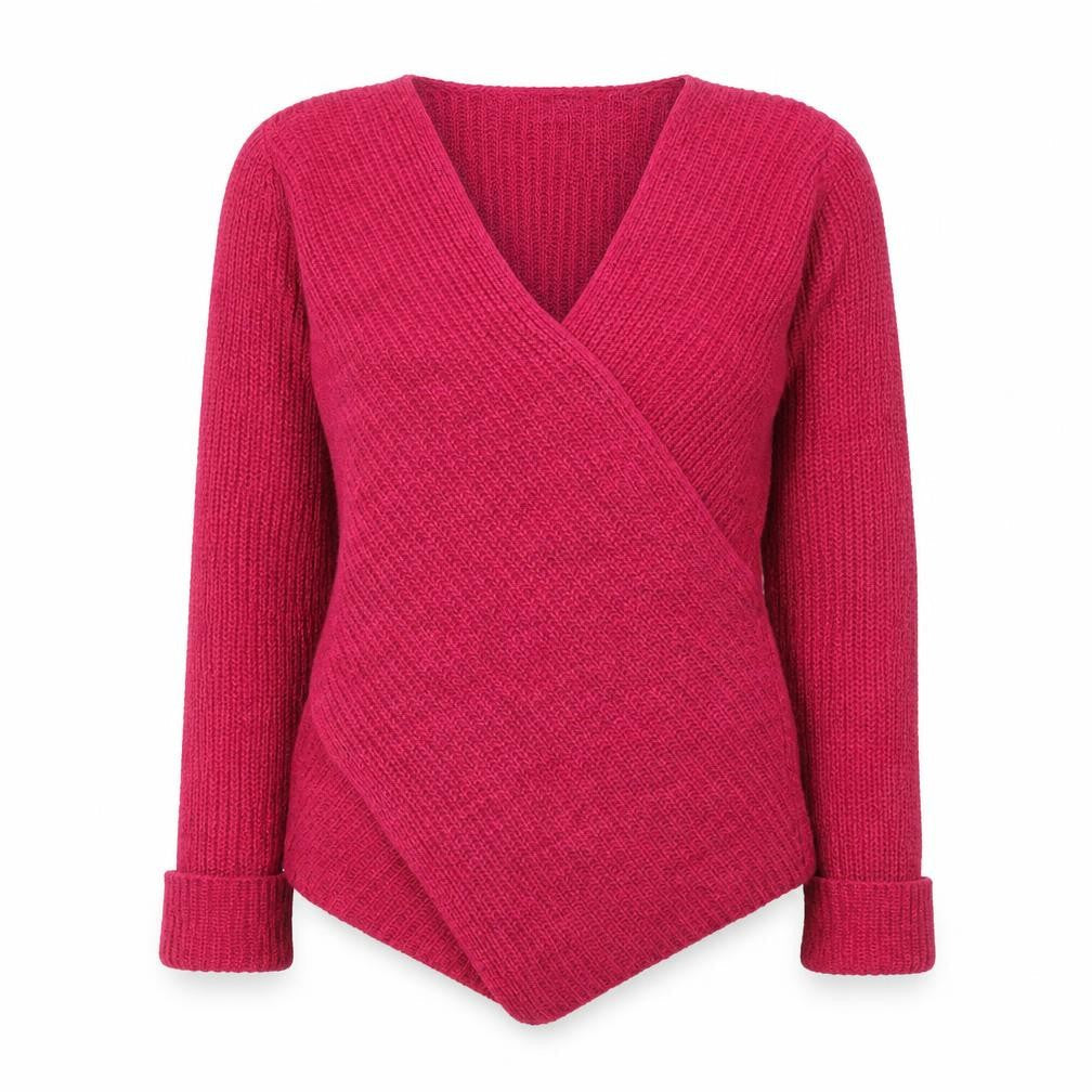 TU Womens Pink V-Neck Acrylic Pullover Jumper Size 12