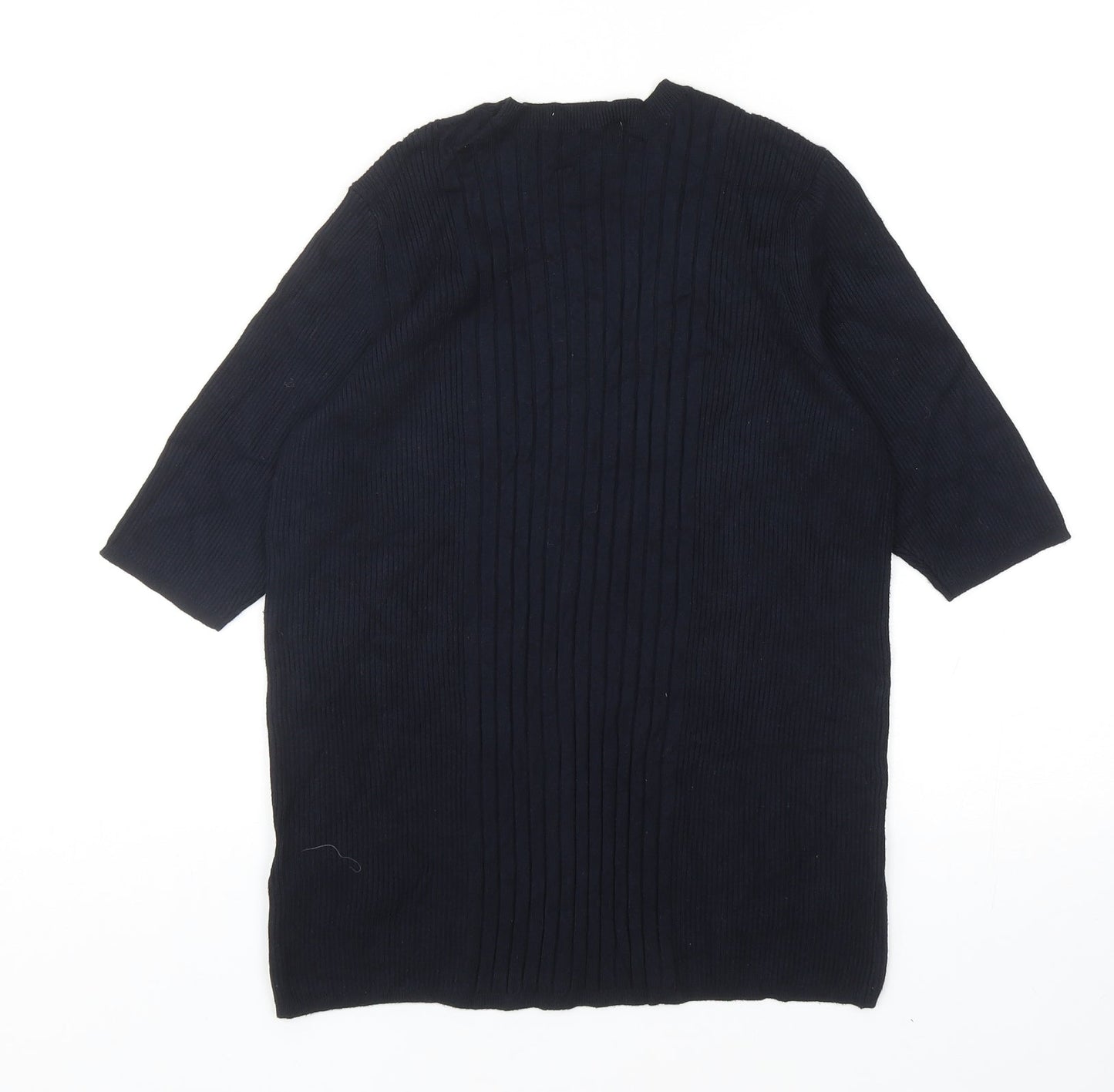 Marks and Spencer Womens Blue Round Neck Viscose Pullover Jumper Size L
