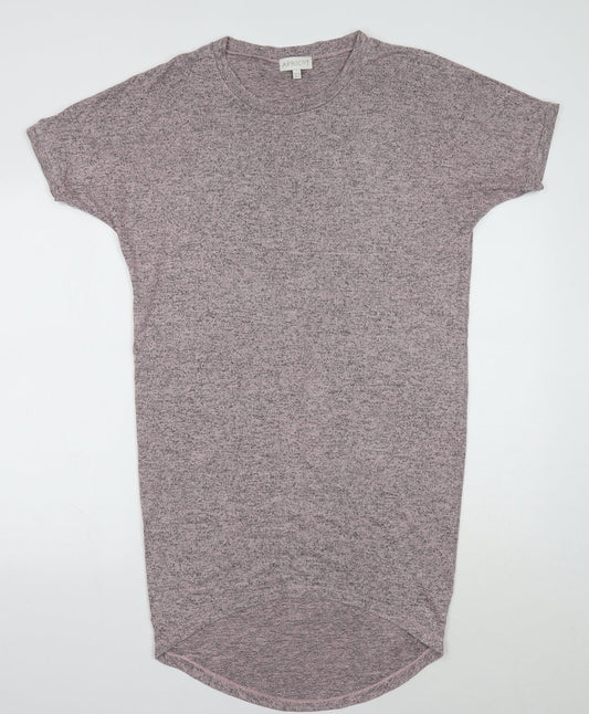 Apricot Womens Purple Cotton T-Shirt Dress Size 10 Crew Neck Pullover