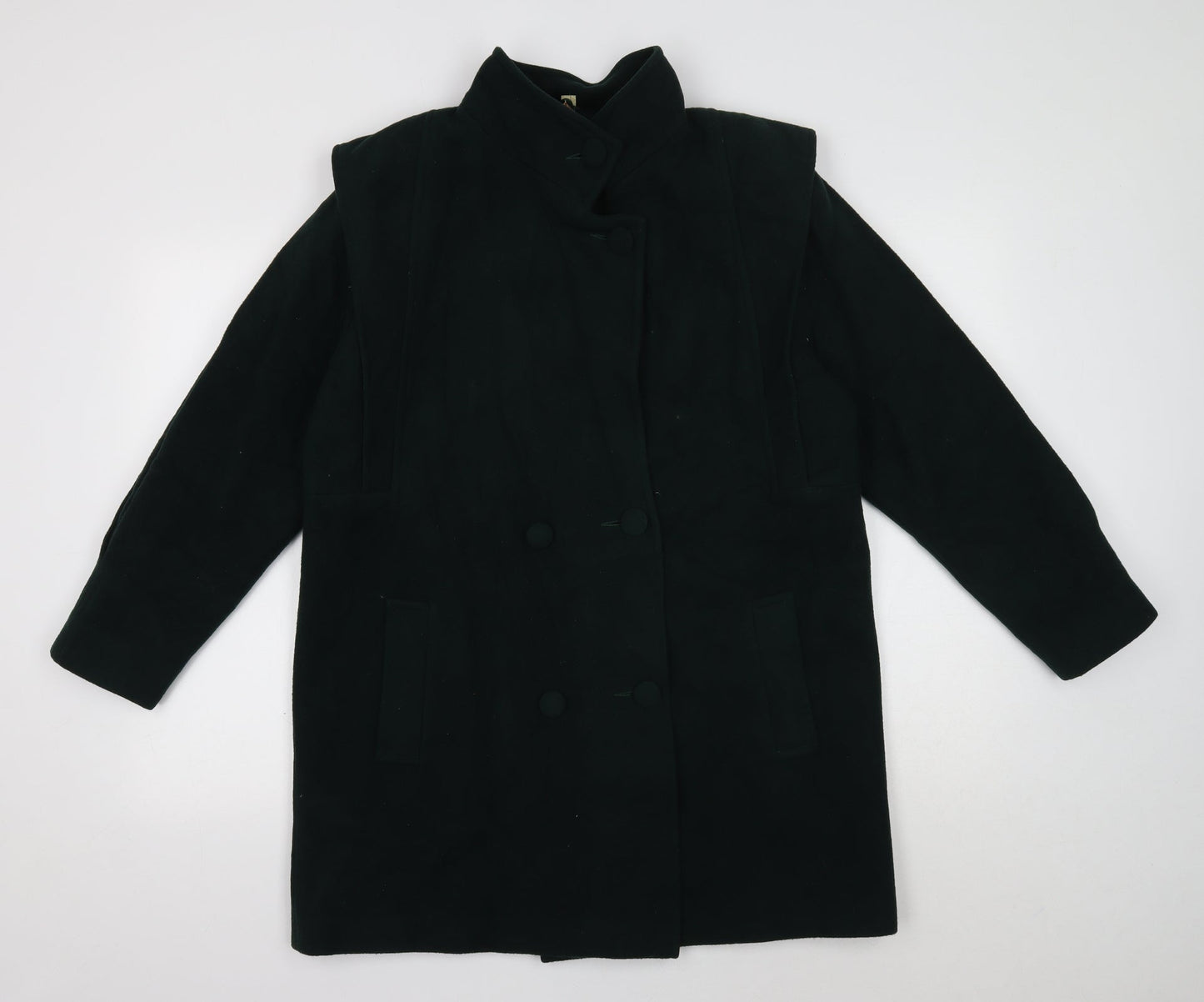 Preworn Womens Gold Parka Coat Size 14 Button